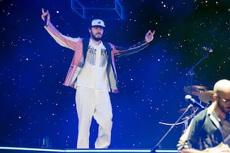 Messina I pinguini Tattici Nucleari infiammano lo Stadio Franco Scoglio di Messina Nella foto il frontman del gruppo Riccardo Zanotti