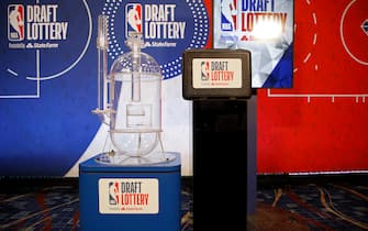 CHICAGO,IL - MAY 17: A detail photo of the ball machine during the 2022 NBA Draft Lottery at McCormick Place on May 17, 2022 in Chicago, Illinois. NOTE TO USER: User expressly acknowledges and agrees that, by downloading and or using this photograph, User is consenting to the terms and conditions of the Getty Images License Agreement. Mandatory Copyright Notice: Copyright 2022 NBAE (Photo by  Brian Sevald/NBAE via Getty Images)