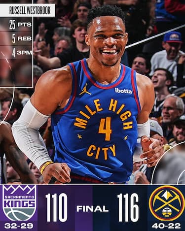 DENVER NUGGETS-SACRAMENTO KINGS 116-110