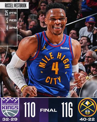 DENVER NUGGETS-SACRAMENTO KINGS 116-110