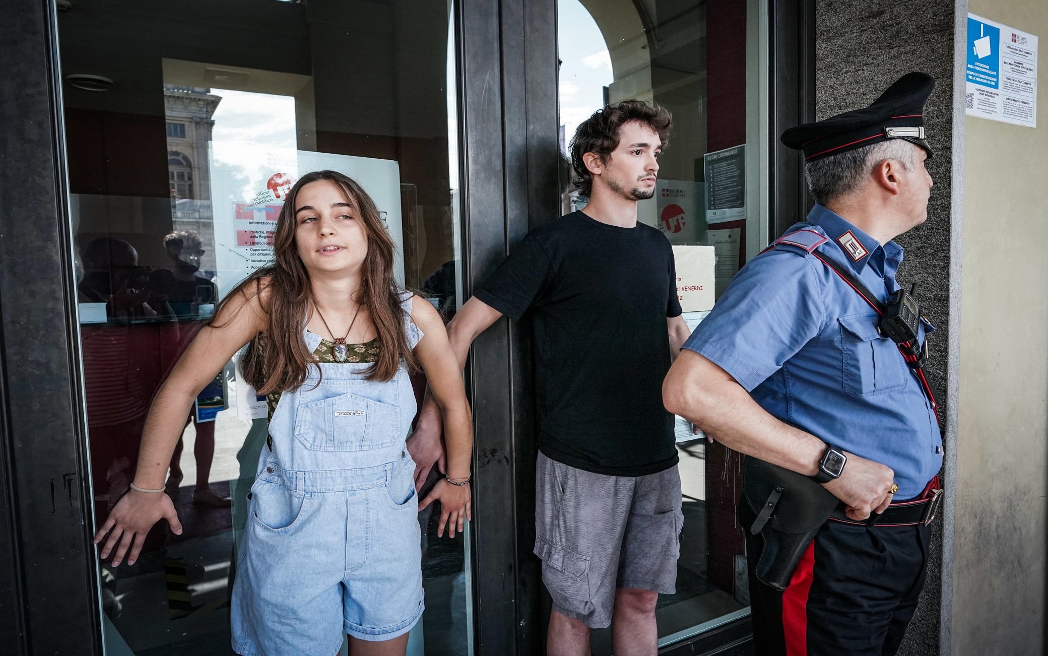 Gli attivisti a Torino