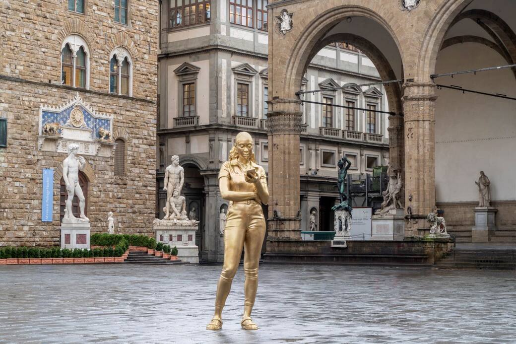Thomas J Price a Florence Installation View, Palazzo Vecchio Firenze (2025) ©Thomas J Price. Per gentile concessione dell'artista e Hauser & Wirth ph. Ela Bialkowska OKNO Studio