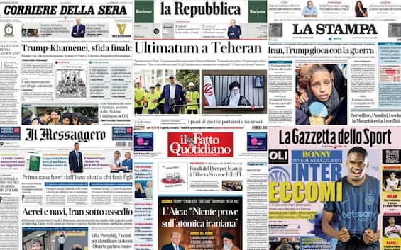 le prime pagine dei quotidiani di oggi 19 giugno la rassegna stampa