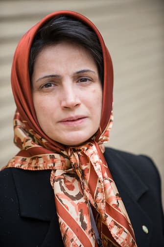 Iranian lawyer Nasrin Sotoudeh is seen in Tehran on November 1, 2008. Sotoudeh was sentenced to 11 years in prison for defending opposition members after the disputed re-election of President Mahmoud Ahmadinejad in 2009. A dozen lawyers defending human rights cases and opposition members are currently imprisoned in Iran, according to Amnesty International, which describes them as prisoners of conscience. AFP PHOTO/ARASH ASHOURINIA  === IRAN OUT ===        (Photo credit should read Arash Ashourinia/AFP via Getty Images)