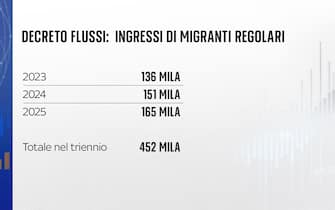 una grafica sul decreto flussi