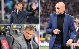 Massimiliano Allegri, José Mourinho e Luciano Spalletti