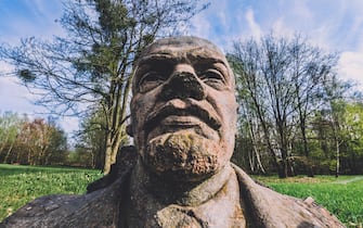 Abandoned Vladimir Lenin Stone Bust in Potsdam