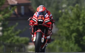 SACHSENRING, GERMANY - JUNE 18: Francesco Bagnaia, Ducati Team during the German GP at Sachsenring on Saturday June 18, 2022 in Hohenstein Ernstthal, Germany. (Photo by Gold and Goose / LAT Images)