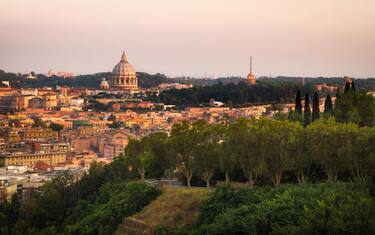 Lanscape of Rome From Monte Mario, Visible the Vatica and St. Peter's Basilica