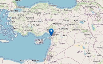 la cartina del terremoto in Turchia