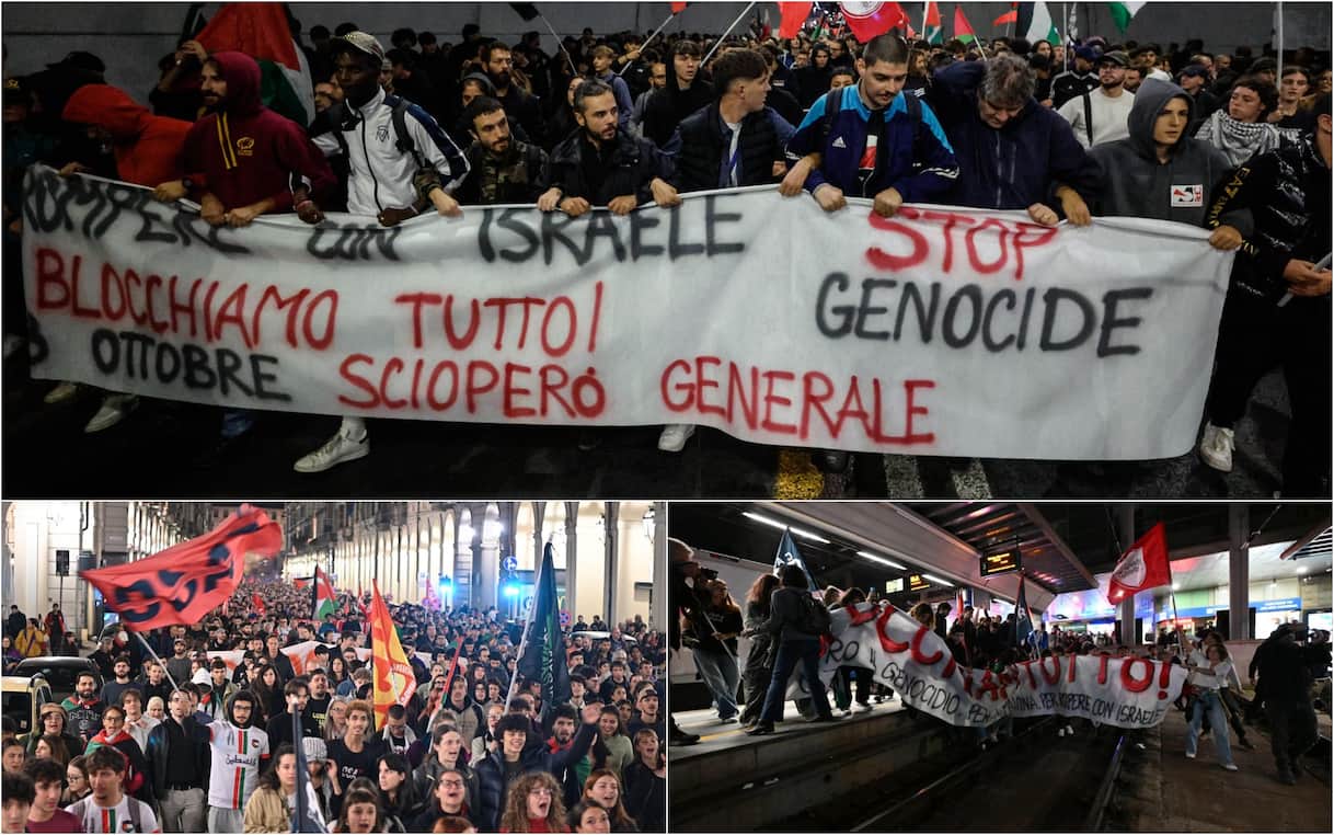 Proteste Flotilla, ancora cortei. Domani sciopero generale. Salvini pronto a precettare