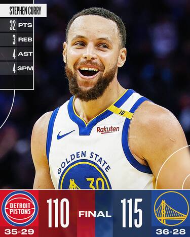 GOLDEN STATE WARRIORS-DETROIT PISTONS 115-110