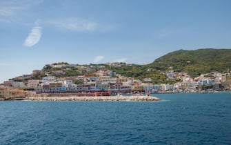 The colorful harbor of Ponza