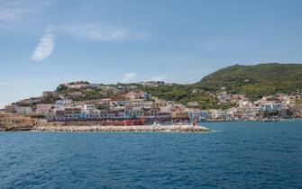 The colorful harbor of Ponza