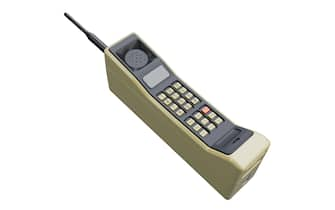 Motorola DynaTAC 8000X Old Mobile. World first mobile phone. Vintage classic mobile phone. 3D Rendered Illustration.