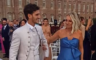 VENARIA - VENARIA REGGIA AL MATRIMONIO Gessica Notaro sposa Filippo Bologni alla Reggia di Venaria qui in foto con la madre e a destra Paola Caruso (VENARIA - 2023-09-18, Costantino Sergi) p.s. la foto e' utilizzabile nel rispetto del contesto in cui e' stata scattata, e senza intento diffamatorio del decoro delle persone rappresentate