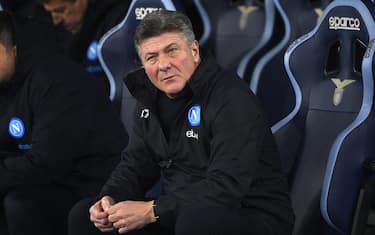 Napoli's head coach Walter Mazzarri on the bench during the Serie A soccer match between SS Lazio and SSC Napoli at the Olimpico stadium in Rome, Italy, 28 January 2024. ANSA/RICCARDO ANTIMIANI