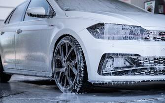 14 May 2022, Baden-Wuerttemberg, Rottweil: A VW Polo GTI is washed in a car wash. Photo: Silas Stein/dpa (Photo by Silas Stein/picture alliance via Getty Images)