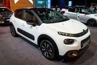 BRUSSELS, BELGIUM - JANUARY 9: CitroÃ«n C3 Origins compact car on display at Brussels Expo on January 9, 2020 in Brussels, Belgium. (Photo by Sjoerd van der Wal/Getty Images)