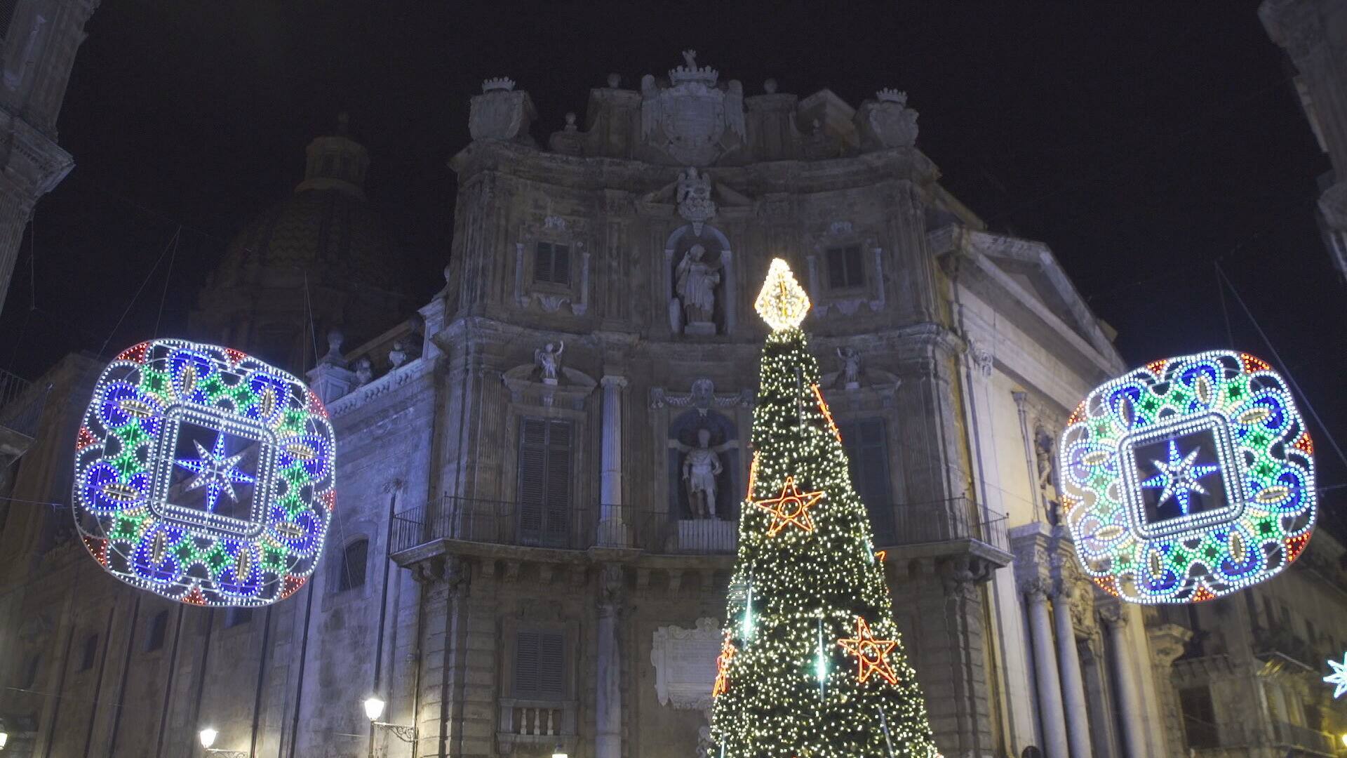 A Palermo luminarie a basso consumo per Natale