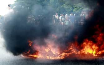 Mandatory Credit: Photo by Juan Carlos Hernandez/ZUMA Press Wire/Shutterstock (14610391i)
July 29, 2024. Venezuelans protest in the streets, in the city of Valencia, Carabobo state. Photo: Juan Carlos HernÃ¡ndez
VENEZUELA - ELECTION- PROTEST - 29 Jul 2024