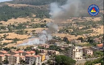 Gli incendi nella zona di Petralia