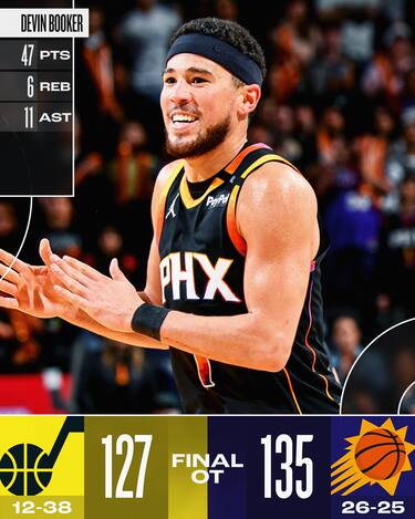 PHOENIX SUNS-UTAH JAZZ 135-127 OT