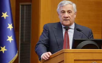 Il ministro degli Esteri Antonio Tajani partecipa alla presentazione del libro di Paolo del Debbio “In nome della libertà”, presso la Camera dei Deputati, Roma, 03 maggio 2024, ANSA/VINCENZO LIVIERI
