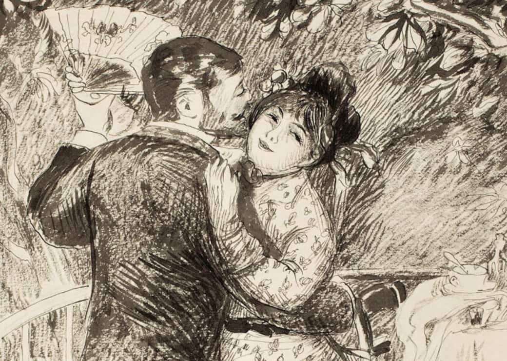Un dettaglio della copertina di Renoir Drawings