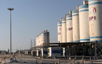 BUSHEHR, IRAN - NOVEMBER 10: The groundbreaking ceremony of Bushehr Nuclear Power Plant, held in Bushehr, Iran on November 10, 2019. Construction works continue at the site. 
 (Photo by Fatemeh Bahrami/Anadolu Agency via Getty Images)