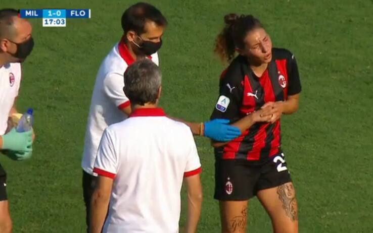 Miram Longo si rialza ma è troppo dolorante alla spalla: costretta al cambio... proprio per la Rask