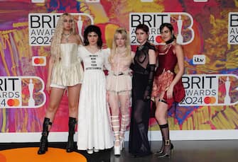 EDITORS NOTE: NUDITY The Last Dinner Party attending the Brit Awards 2024 at the O2 Arena, London. Picture date: Saturday March 2, 2024.