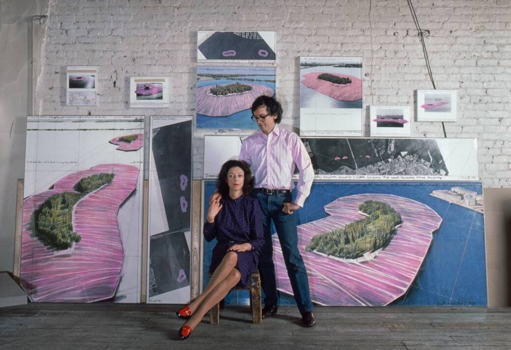 Christo_and_Jeanne-Claude_in_his_studio_with_preparatory_works_for_Surrounded_Islands_New_York_City_1981._Photo_Bob_Kiss_©_Christo_and_Jeanne-Claude_Foundation.jpg