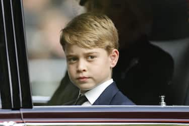 epa10193513 Prince George after the State Funeral of Queen Elizabeth II in London, Britain, 19 September 2022.  Britain's Queen Elizabeth II died at her Scottish estate, Balmoral Castle, on 08 September 2022. The 96-year-old Queen was the longest-reigning monarch in British history.  EPA/TOLGA AKMEN