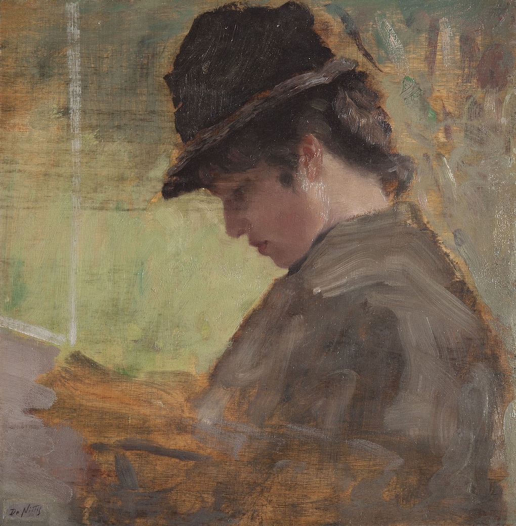 Giuseppe De Nittis, Piccola inglese, 1879-1880 ca., olio su tavola