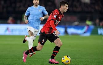 Rome, Italy 01.03.2024: Christian Pulisic of Milan during Italian Serie A TIM 2023-2024 football match SS LAZIO vs AC MILAN at Olympic Stadium in Rome.