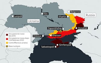 una mappa dell'ucraina