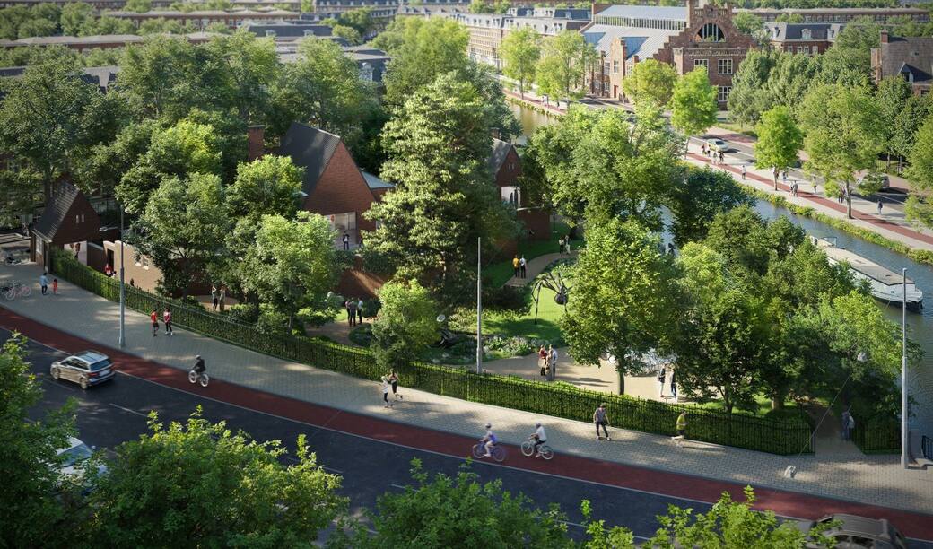 Artist impression of the planned Rijksmuseum sculpture garden. Image: Foster + Partners