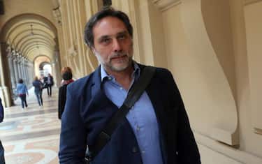 Luigi Ciavardini, condannato per l'attentato del 2 agosto 1980, durante una pausa del processo Cavallini a Bologna, 9 maggio 2018. ANSA/GIORGIO BENVENUTI