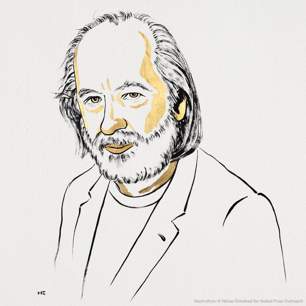 Laszlo Krasznahorkai. Ill. Niklas Elmehed © Nobel Prize Outreach