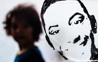 Un momento della fiaccolata  Con Willy  in ricordo di Willy Monteiro Duarte, il giovane ucciso a Colleferro la notte tra il 5 e il 6 settembre, Roma, 16 settembre 2020. 
ANSA/ANGELO CARCONI