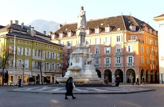 Una foto di archvio di  Piazza Walter a Bolzano. MASSIMO PATTIS/ANSA/COC