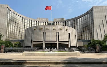 BEIJING, CHINA - JULY 20: The People's Bank of China (PBOC) building is pictured on July 20, 2023 in Beijing, China. (Photo by Jiang Qiming/China News Service/VCG via Getty Images)