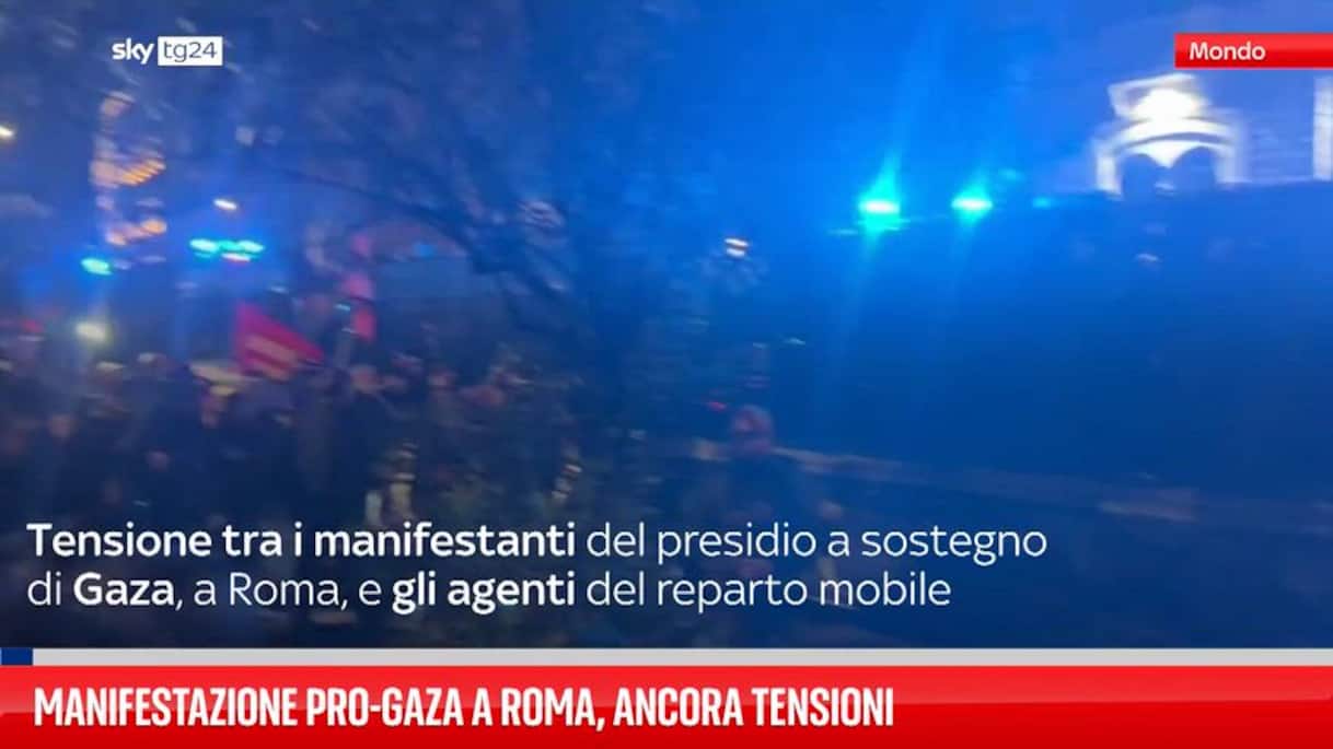 Manifestazione Pro Pal a Roma, ancora tensioni Manifestazione Pro Pal a Roma, ancora tensioni