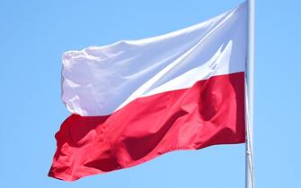 General view of the flag of Poland at Shiokaze Park on the fourteenth day of the Tokyo 2020 Olympic Games in Japan. Picture date: Friday August 6, 2021.
