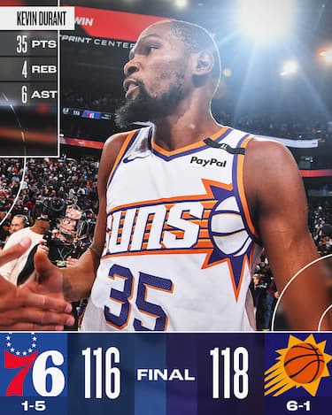 PHOENIX SUNS-PHILADELPHIA 76ERS 118-116