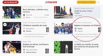 Il sito dell'Equipe