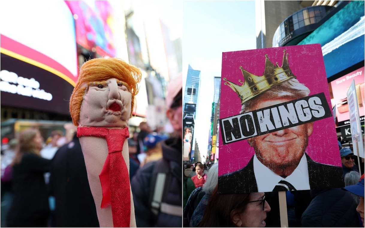 'No Kings', manifestazioni contro Trump. Lui: 'Non sono un re'. FOTO