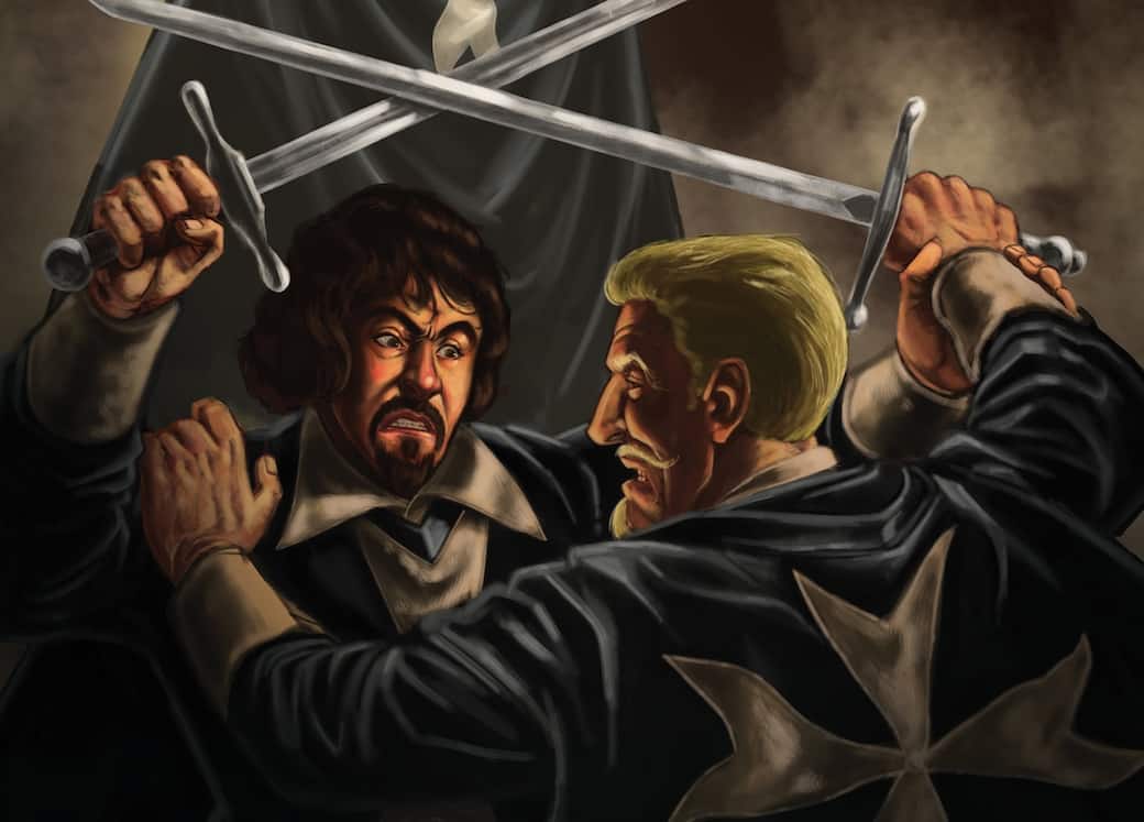 Un dettaglio della copertina di “Caravaggio: Scuro, Vol. II”