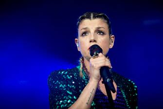 (6/23/2021) Emma Marrone in concert at the Carroponte in Milan, Italy. (Photo by Pamela Rovaris/Pacific Press/Sipa USA)